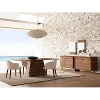 AEA Modern Esszimmer Esstisch 4x Stühle Essgruppe Sideboard Luxus Möbel 2x Spiegel