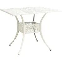 Syfax Tuintafel 90x90x73 cm gietaluminium wit