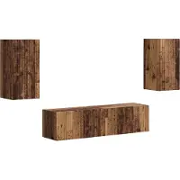 vidaXL Tv-meubelset 4 st Oudhout Bewerkt hout