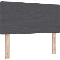vidaXL LED Hoofdbord met hoofdeinde Donkergrijs 100 cm Corduroy stof