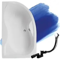 Badland DORA hoekbad 170 x 110 cm links wit
