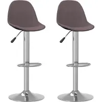 Syfax Barkrukken 2 st stof taupe