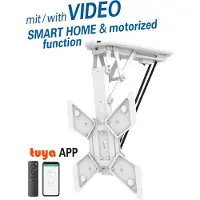 My Wall plafondbeugel voor schermen tot 55 inch / inklapbaar met motor (app en afstandsbediening) / wit