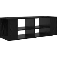 Syfax Tv-meubelset Zwart Eiken 102 x 35 x 35 cm Bewerkt hout