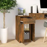 Prolenta Maison Exclusive - Bureaukast van gerookt eikenhout, 33,5 x 50 x 75 cm, houtvezel