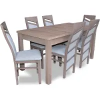 AEA Esszimmer Garnitur Tisch + 6 Stühle Stuhl Set Essgarnituren Tische Essgruppe