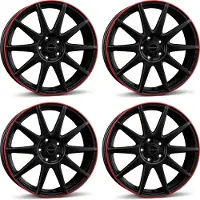 BORBET 4 velgen, model GTX, 8.0x19 inch, ET50, 5x114.3, kleur SWMRED, geschikt voor Dacia Duster. Alufelgen