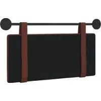 vidaXL Hangend hoofdbord Glanzend Bruin Antiek PU