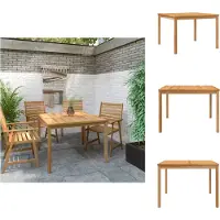 vidaXL Tuin-eettafel 110x110x77 cm, massief teakhout - Tuintafels