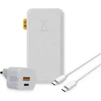 Xtorm Fuel Series 5 20W Powerbank bundel - Powerbank 10.000 mah + 20W lader + USB-C naar USB-C Kabel - Wit - Noodpakket
