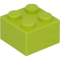 LEGO : 100 stuks steentjes 2x2 in limoengroen