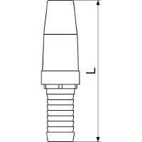 Schlosser JS tuinslang met slangstuk, DN25 (1 inch), messing