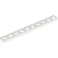 LEGO 1x10 Platen 4477 - 100 stuks, wit