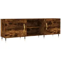 Syfax Tv-meubel 150x30x50 cm bewerkt hout gerookt eikenkleurig