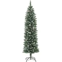 Prolenta Maison Exclusive - Kunstkerstboom met standaard, slank model, 180 cm, PVC