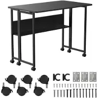 Macleans inklapbare tafel, zwart, mobiel, blad 100x58 cm, max. 50 kg, model MC-126 B