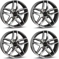 BORBET 4 velgen, model Z, 8.5x20 inch, ET40, 5x112 boutgaten, geschikt voor Mercedes E, GLC, GLE, M, R, S. Alufelgen