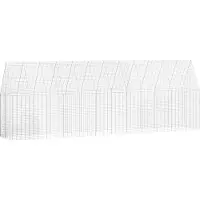 Syfax Kippenhok 2 st zilver 600 x 100 x 210 cm Gegalvaniseerd staal