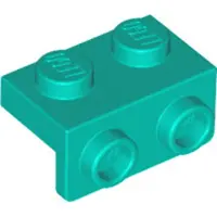 LEGO : 20 x platte steen, donker turkoois, 1x2 / 1x2