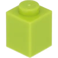 LEGO : 100 stenen van 1x1 in de kleur 'Lime'