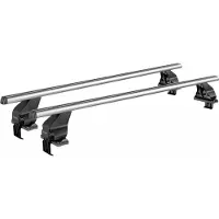 Menabo Omega | Dakkoffer voor Honda - Civic VIII Sedan 2006-2011 - Aluminium - Lengte 130 cm - Draagvermogen 50 kg - Set van 2
