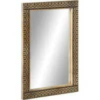 Syfax Badkamerspiegel 50x70 cm massief mangohout en glas