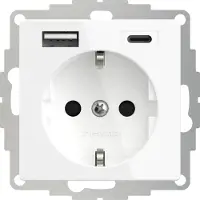 USB inCharge Pro55 wandcontactdoos | A + C | Wit