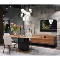 AEA Esszimmer Set 6tlg Esstisch Stühle Ess Gruppe Sideboard Anrichte Möbel