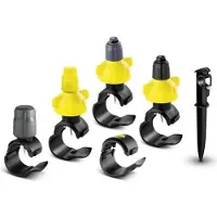 Kärcher Micro-sproeiset, 5 spuitmonden, 10 micro-sproeiers, 10 reparatie-manchetten, geschikt voor 13 mm slangen