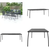 vidaXL Tuintafel, antraciet, 200x100x72 cm, staal - Tuintafel - Tuintafels - Buitenmeubel - Terrastafel