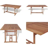 vidaXL Tuintafel 180x90x75 cm, massief teakhout - Eettafel - Eettafels - Tafel - Tafels