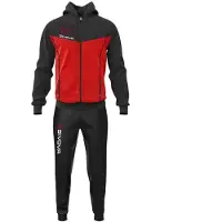 Givova Visa Tracksuit Rood,Zwart XS Man