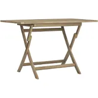 Syfax Tuintafel inklapbaar 120x70x75 cm massief teakhout grijs