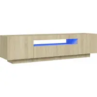 Sonstiges Tv-meubel met LED-verlichting 160x35x40 cm sonoma eikenkleurig