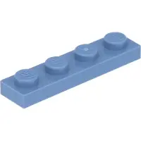LEGO 1x4 Platte steen 3710 - 100 stuks, zandblauw