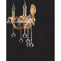 AEA Wandleuchte Wandlampe Wandleuchten Art Lüster Wand Lampe Gold Kristall