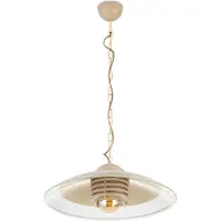 HowHomely Kitchen Serie - Hanglamp - Beige - Galvanische Goudafwerking - Verstelbare Hoogte