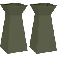 Syfax Pilaar Plantenbak 2 st Olijfgroen 35 x 35 x 73 cm