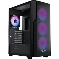 Preyon Nest Aero ARGB - Gaming Behuizing Mesh - USB-C - 4 PWM Fans - Gehard Glas - E-ATX Case - Zwart