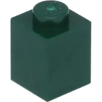 LEGO : 100 stuks steen 1x1 in de kleur 'donkergroen'