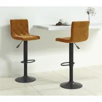 Prolenta Maison Exclusive - 2 barkrukken, bruin, fluweel