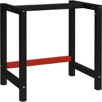 Syfax Werkbankframe 80x57x79 cm metaal zwart en rood