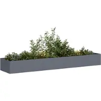 Syfax Plantenbak 360x80x40 cm staal antracietkleurig