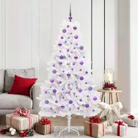 Prolenta Maison Exclusive - Kunstkerstboom, wit, inklapbaar, 180 cm, gemaakt van PVC en staal