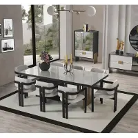 AEA Designer Essgruppe Luxus Garnitur Esstisch 8x Stühle Esszimmer Möbel