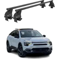 Menabo dakdrager basissteun voor Citroën C4 mk3, modeljaren 2020-2025, draagvermogen 75 kg, zwart, staal, 2 stuks