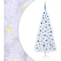 Syfax Kunstkerstboom met 300 LED Wit 180 cm PVC en staal