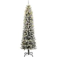 Syfax Kunstkerstboom met 150 LED's en sneeuw 150 cm
