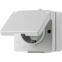 JUNG JG APWG WG 600: Schuko-stopcontact 620WX met holle bodem