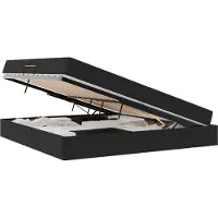Syfax Opbergbed met matras met matras Zwart 200 x 200 cm Fluweel